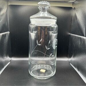 Vintage Princess House Heritage Crystal Canister Storage Airtight lid